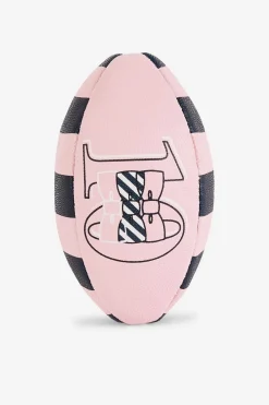 Sale Ballon De Rugby En Grippy Rose Et Marine Numero 10 Homme Ballons De Rugby