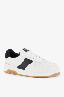 Outlet Baskets Blanches Bicolores En Cuir Homme Sneakers