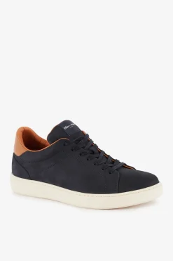Hot Baskets Bleu Marine En Cuir Homme Sneakers