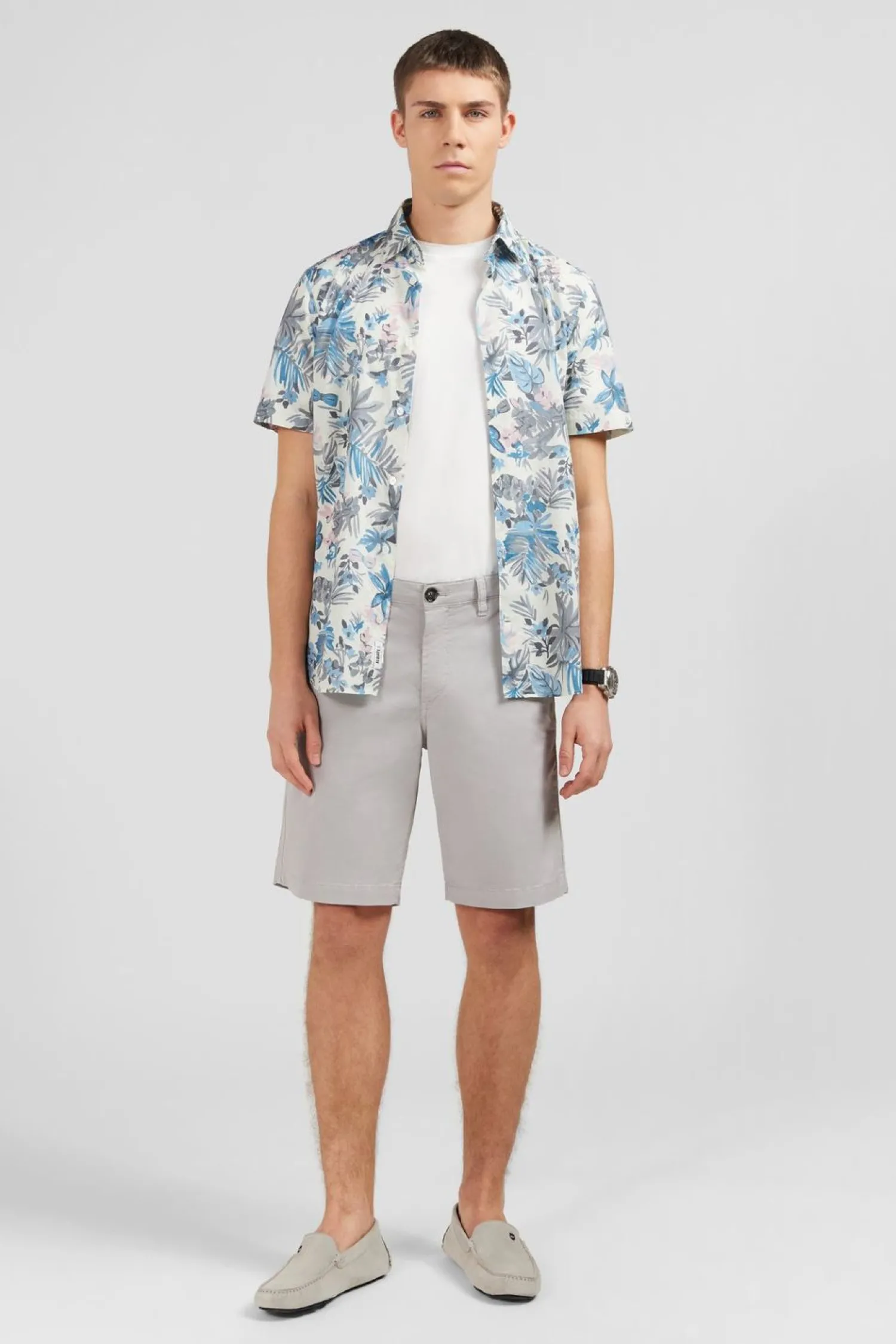 Outlet Beruda Gri Uni Homme Shorts Et Bermudas