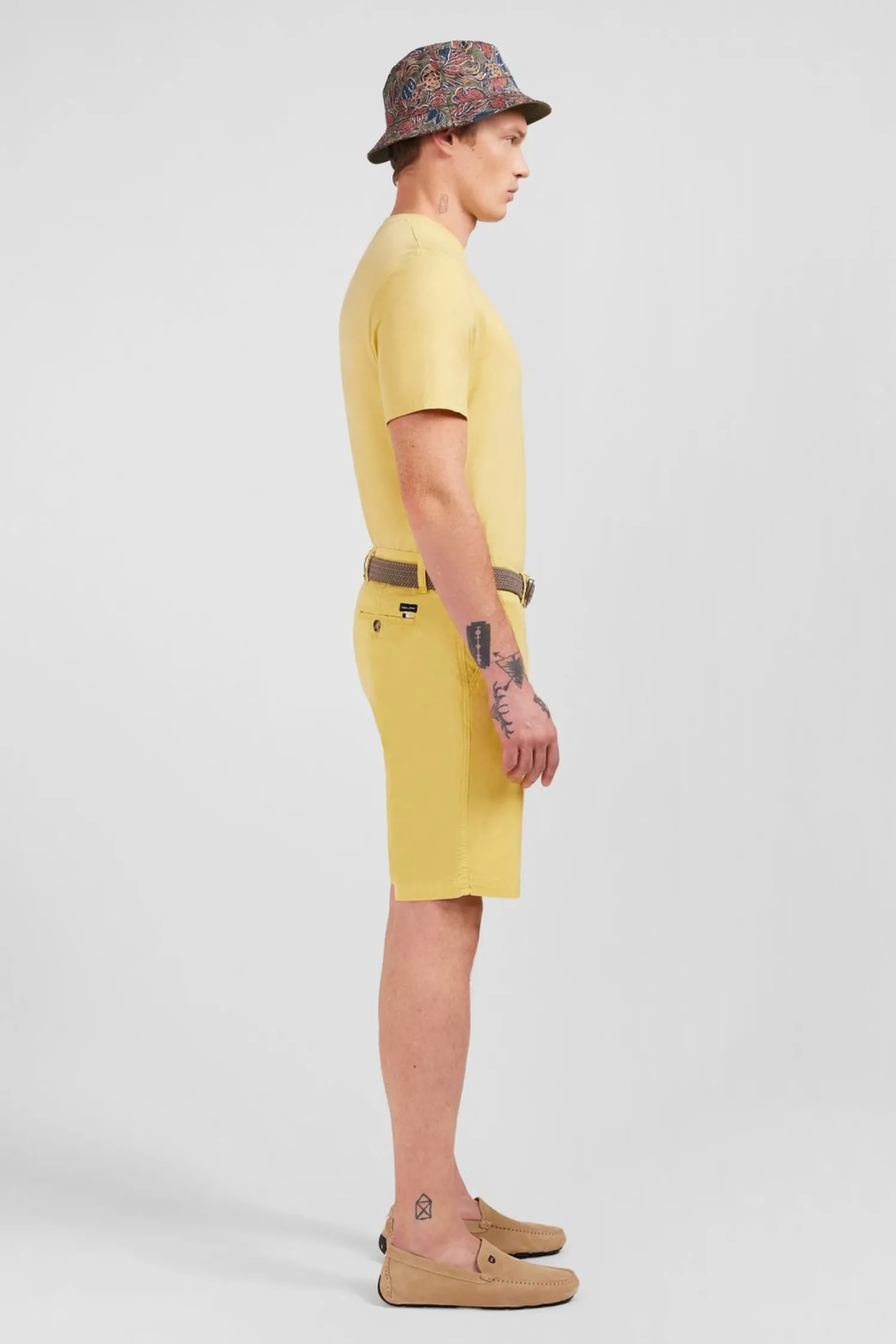 Sale Beruda Jaune Uni Homme Shorts Et Bermudas