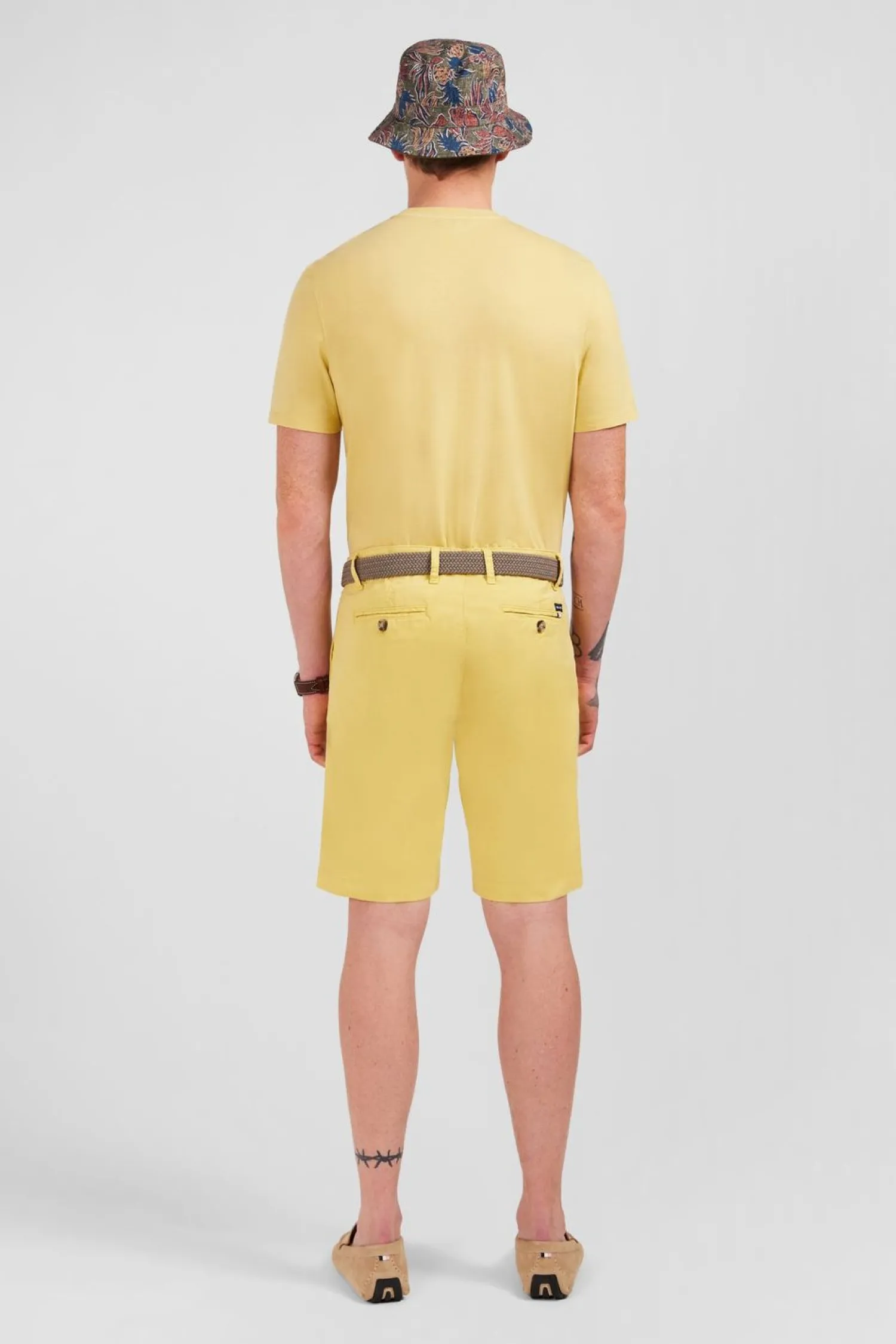 Sale Beruda Jaune Uni Homme Shorts Et Bermudas