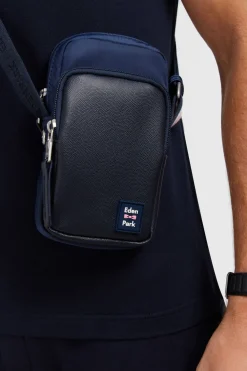 Best Besace Bleu Marine Avec Effet Cuir Graine Homme Sacoches