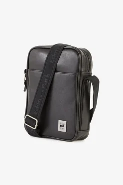 Clearance Besace Rectangulaire En Cuir Noir Homme Sacoches