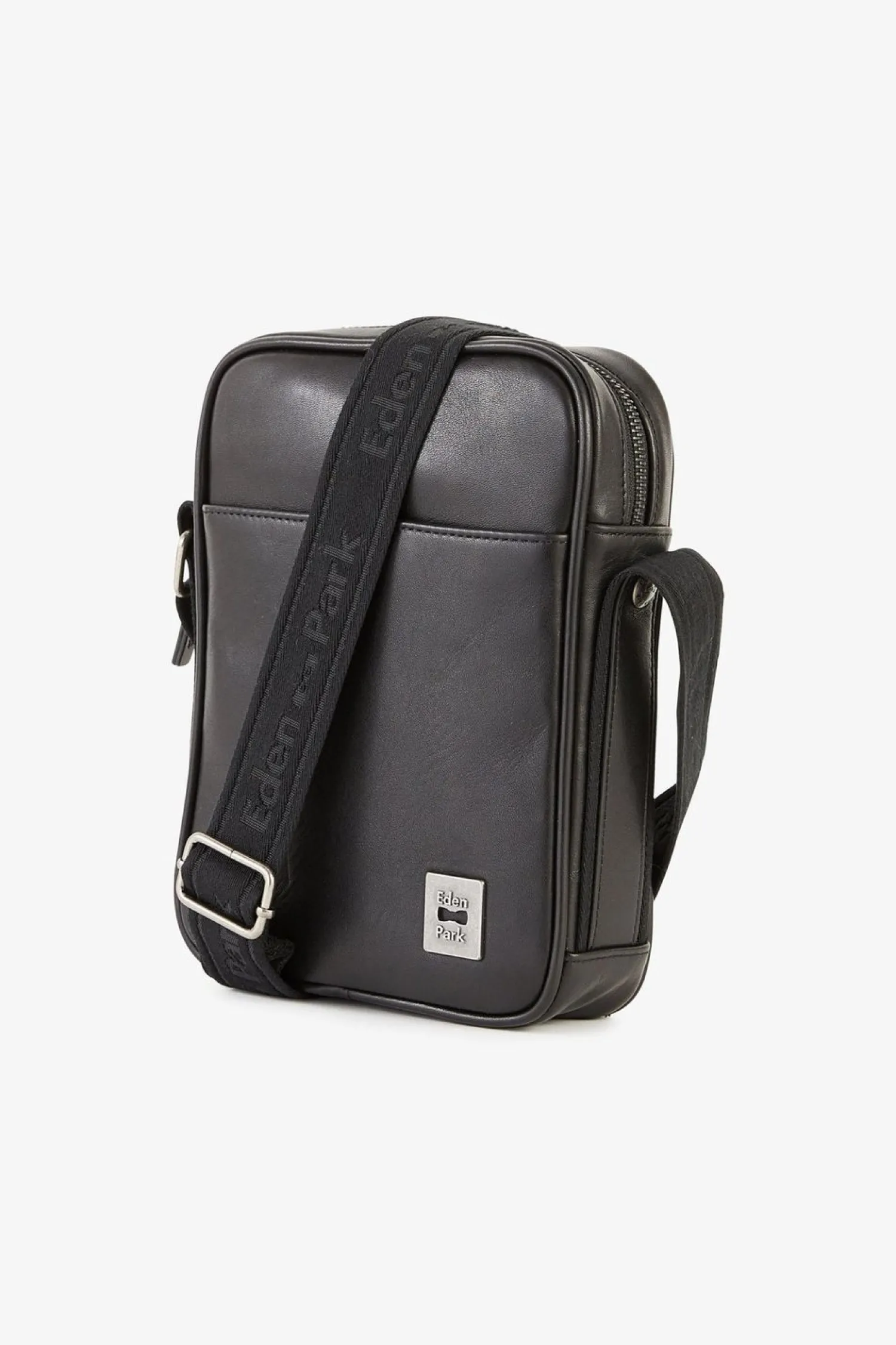 Clearance Besace Rectangulaire En Cuir Noir Homme Sacoches
