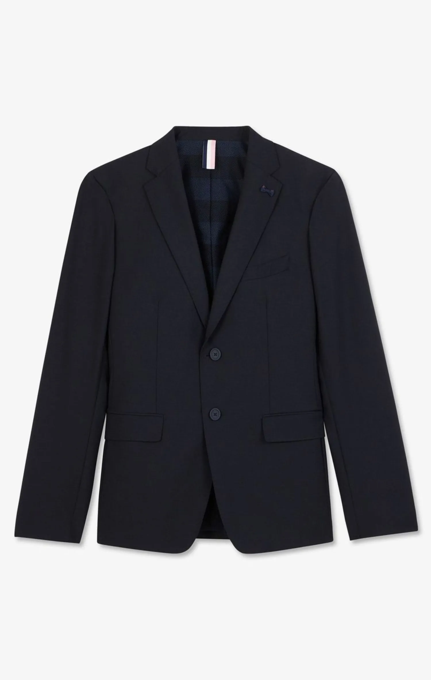 Discount Blazer Bleu Fonce Details Noeud En Relief Homme Blazers Et Costumes