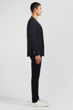 Discount Blazer Bleu Marine 100 % Laine Homme Blazers Et Costumes