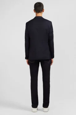 Discount Blazer Bleu Marine 100 % Laine Homme Blazers Et Costumes