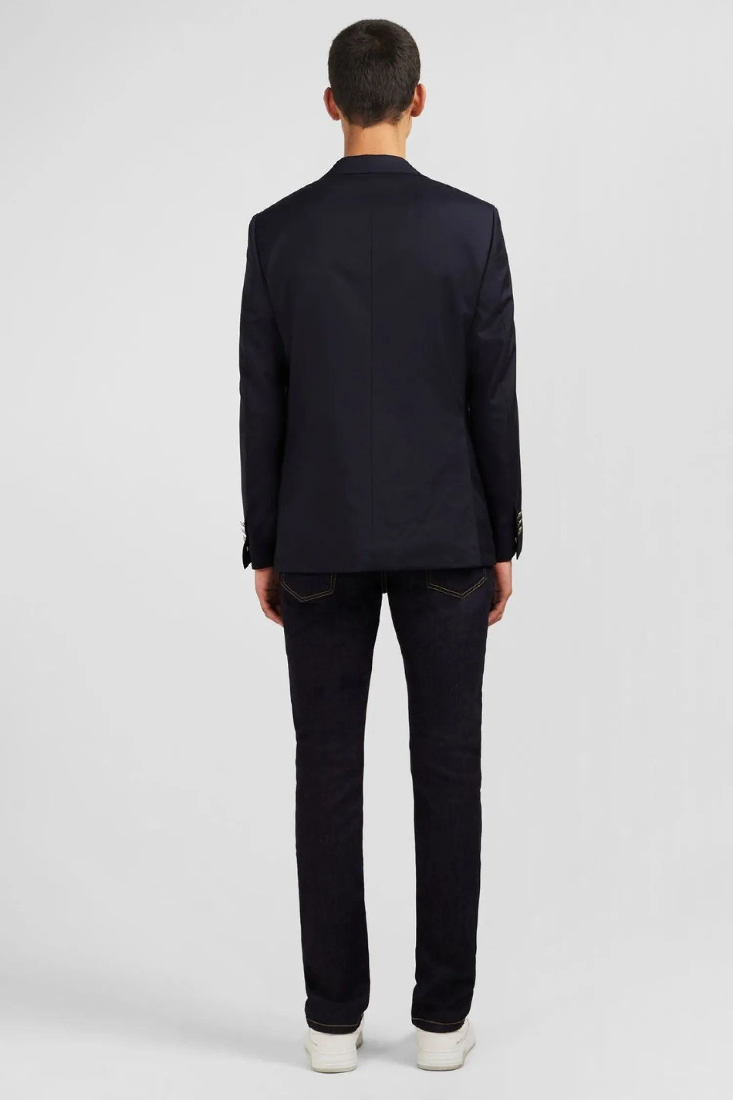Discount Blazer Bleu Marine 100 % Laine Homme Blazers Et Costumes