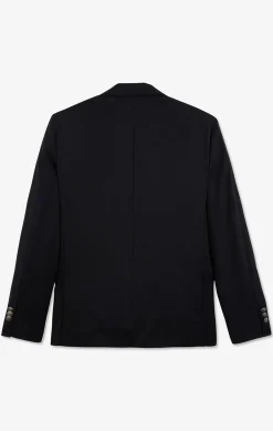 Outlet Blazer Bleu Marine Slim Fit 100 % Laine Homme Blazers Et Costumes