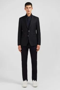Blazer Noir 100 % Laine Homme Blazers Et Costumes