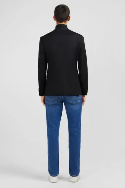 Discount Blazer Noir Slim Fit 100 % Laine Homme Blazers Et Costumes