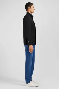 Discount Blazer Noir Slim Fit 100 % Laine Homme Blazers Et Costumes