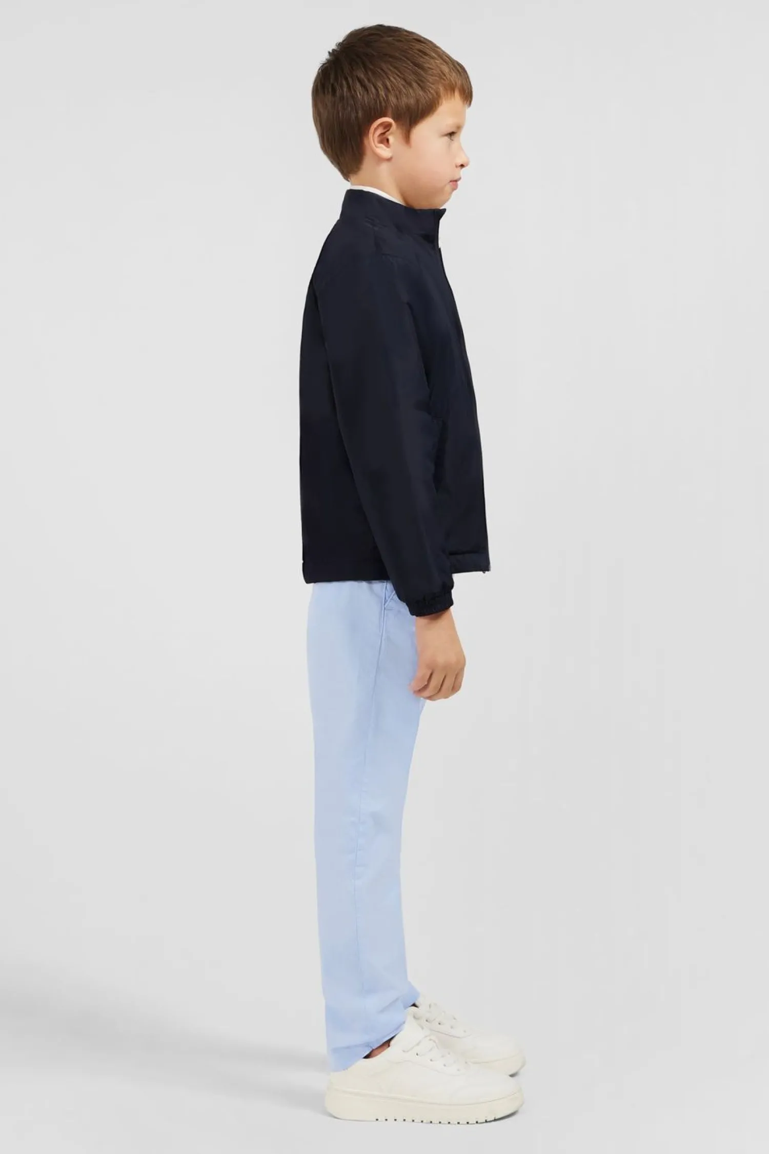 New Blouson Coupe-Vent Marine A Broderie Embleme Enfant Enfant