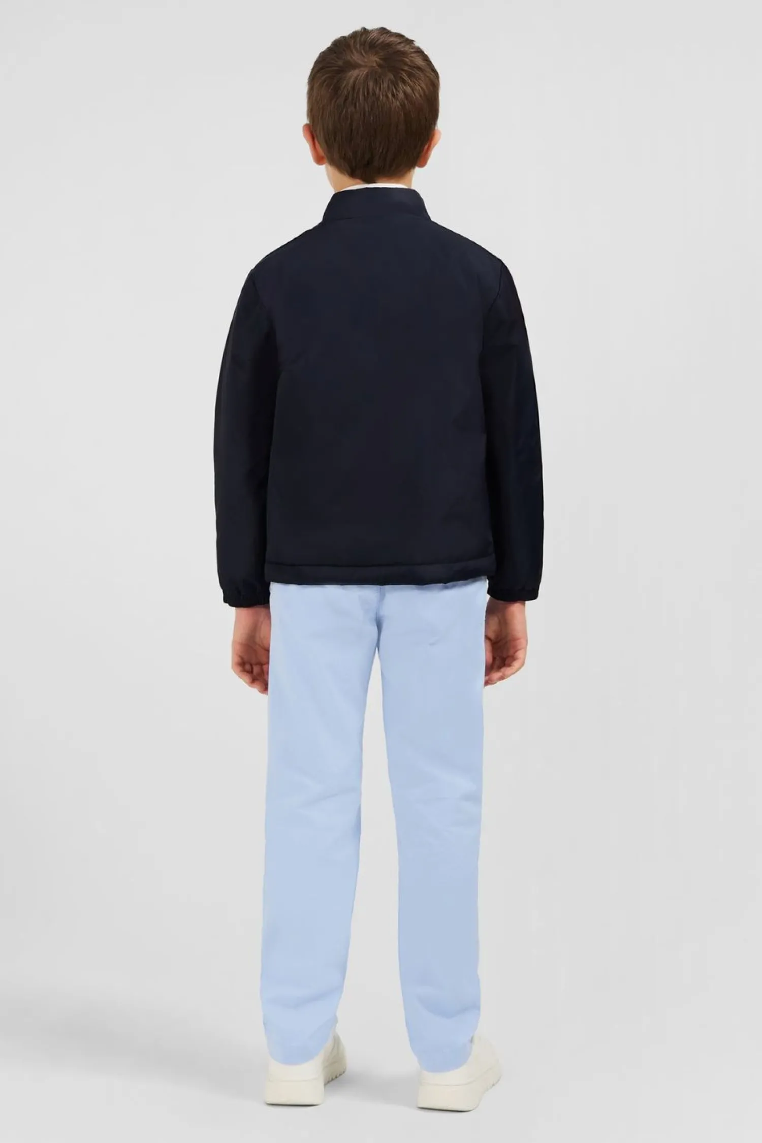 New Blouson Coupe-Vent Marine A Broderie Embleme Enfant Enfant