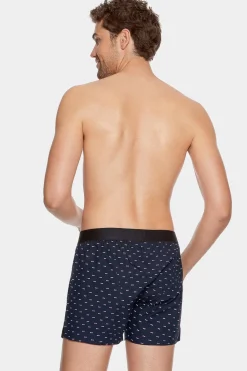 Discount Boxer A icro otif Noeud Papion arine Et Banc En Coton Homme Sous-Vêtements