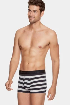 Sale Boxer Cerce arine Et Gri En Coton tretch Homme Sous-Vêtements