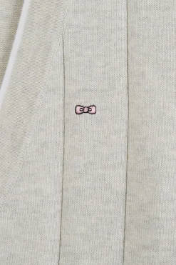 Outlet Cardigan Boutonne Gri En Jeu De aie Femme Cardigans