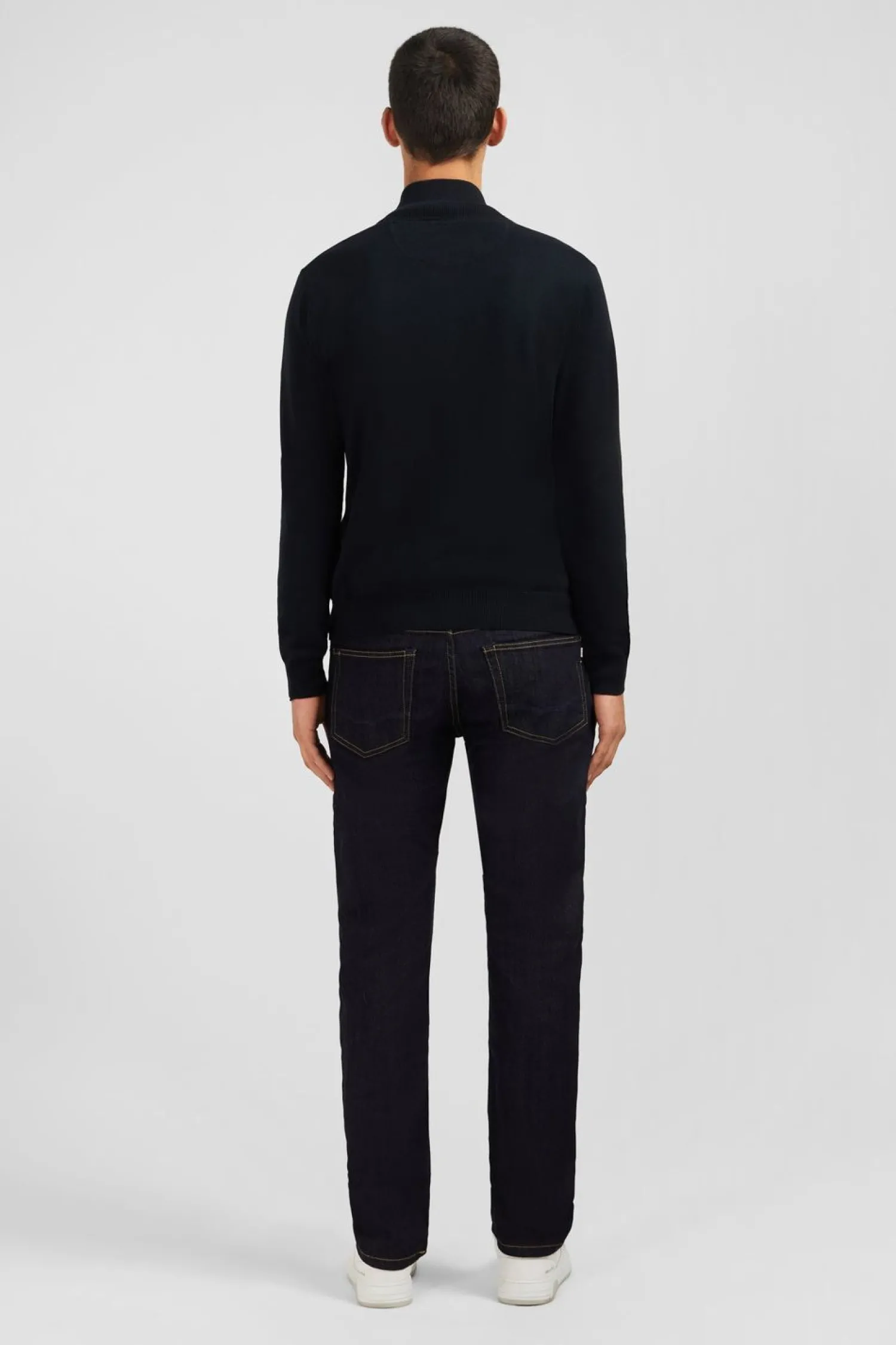 Sale Cardigan Noir Zippe En Coton Homme Cardigans