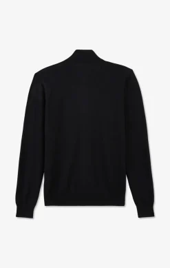 Sale Cardigan Noir Zippe En Coton Homme Cardigans