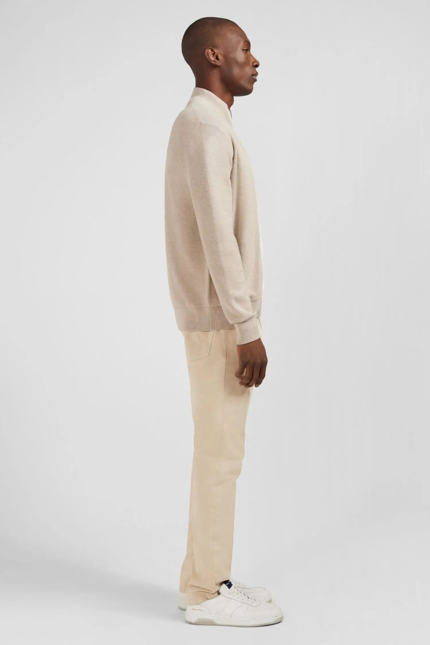 New Cardigan Zippe Beige Homme Cardigans