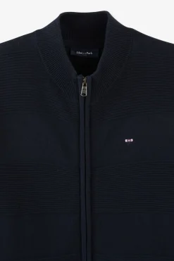 Sale Cardigan Zippe En Coton Marine A Jeux De Maille Enfant Enfant