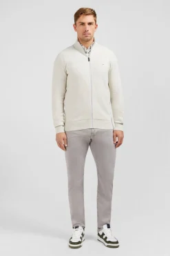 Sale Cardigan Zippe Gri Homme Cardigans