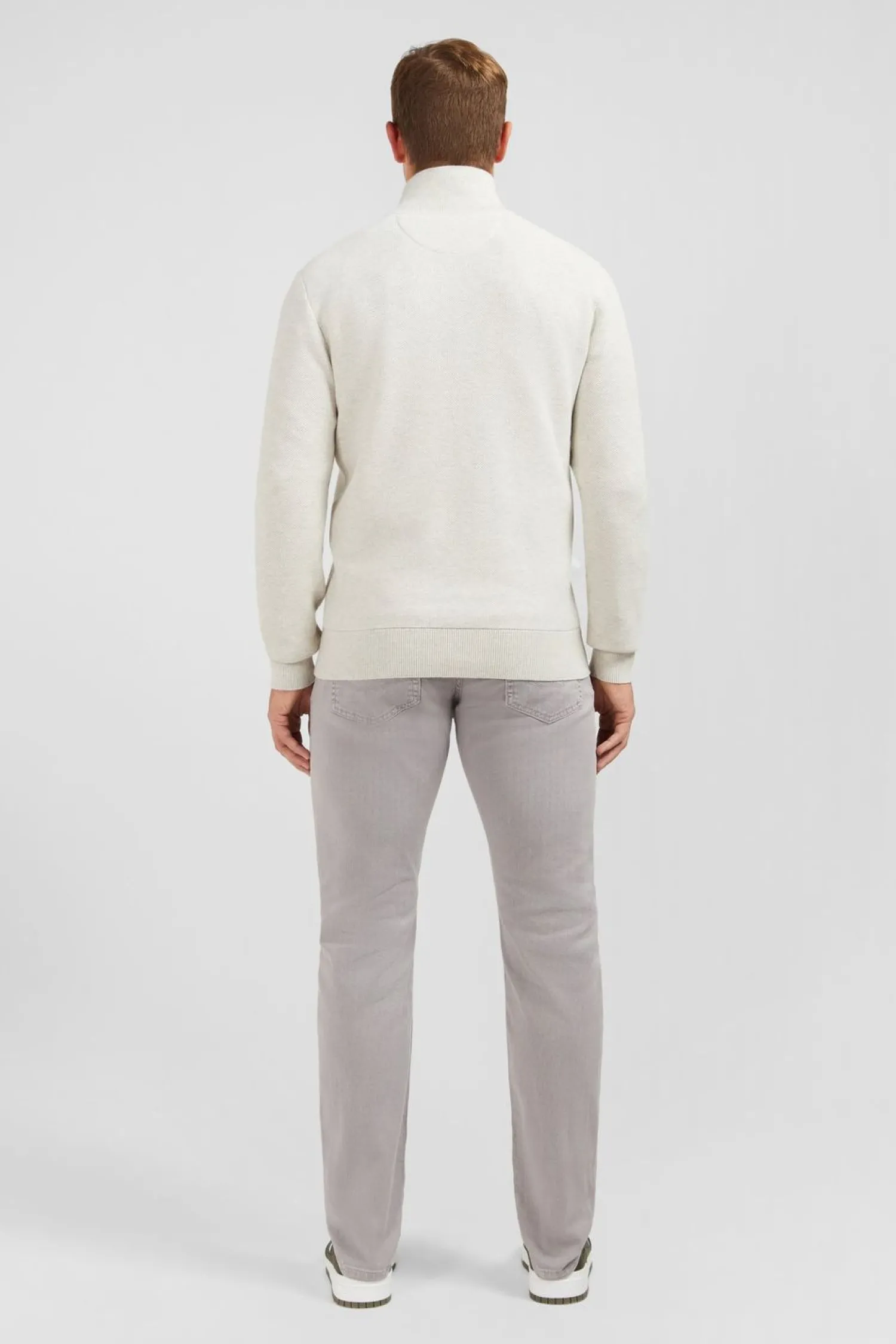Sale Cardigan Zippe Gri Homme Cardigans