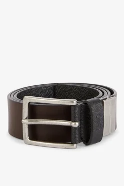 Best Ceinture En Cuir Reversible Boucle En Metal Argente Homme Ceintures