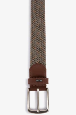 Outlet Ceinture Kaki Tressee Homme Ceintures