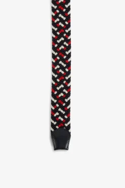 New Ceinture Rouge Tressee Elastique Tricolore Homme Ceintures