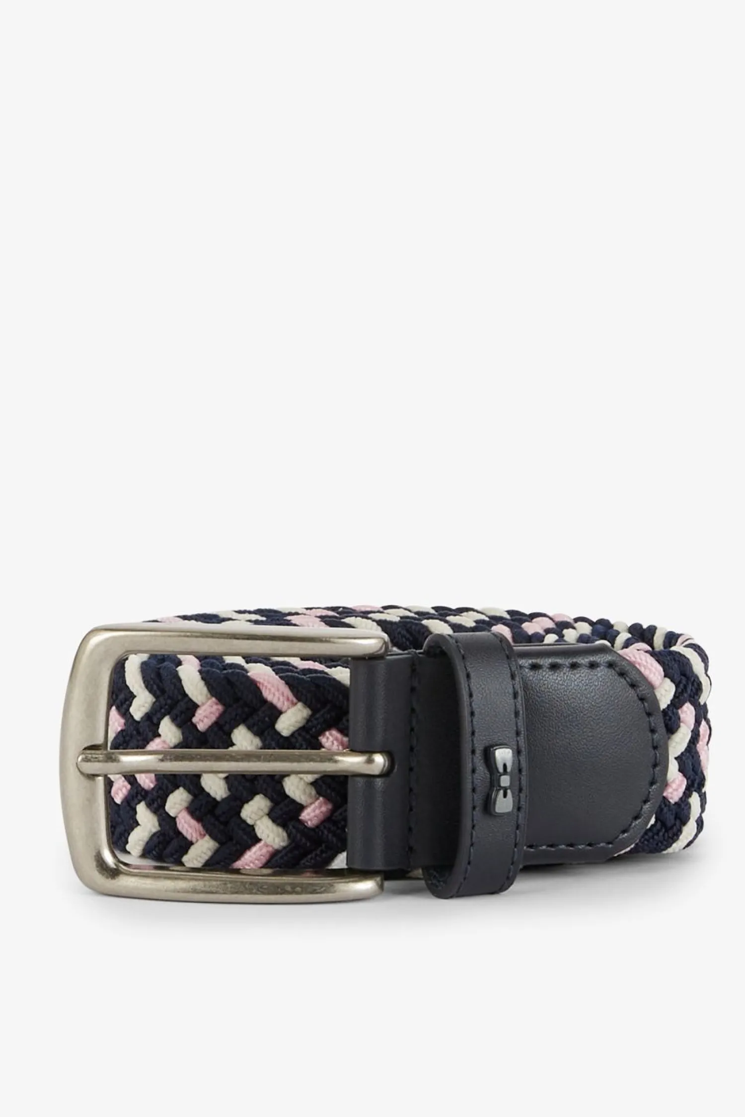Hot Ceinture Tressee Elastique Tricolore Rose Homme Ceintures
