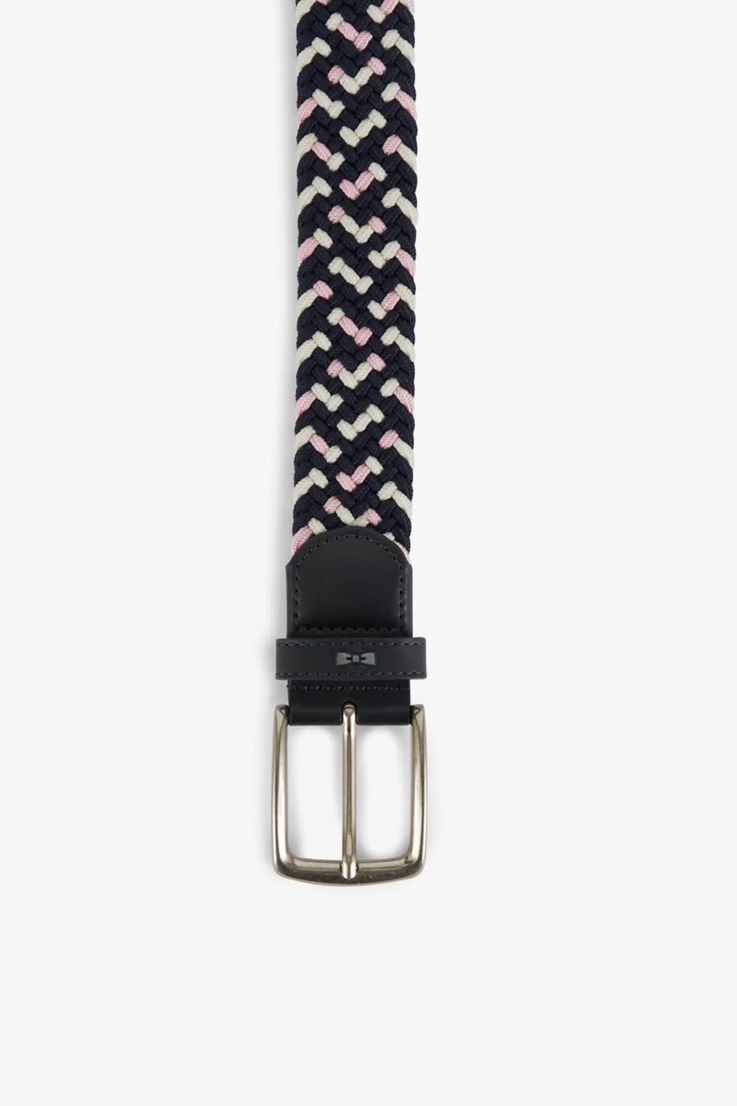 Hot Ceinture Tressee Elastique Tricolore Rose Homme Ceintures