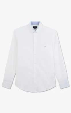 New Cheie Banche Unie En Coton Homme Chemises