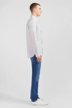 Hot Cheie Beue A Rayure Homme Chemises