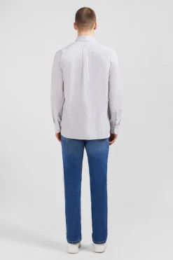 Hot Cheie Beue A Rayure Homme Chemises