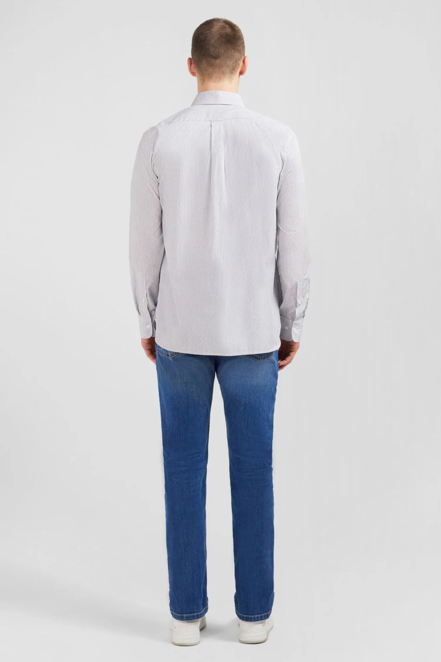 Hot Cheie Beue A Rayure Homme Chemises