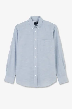 Discount Cheie Beue En Coton Dobby Homme Chemises
