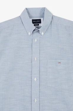 Discount Cheie Beue En Coton Dobby Homme Chemises