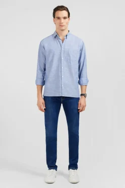 Clearance Cheie Beue Unie Homme Chemises