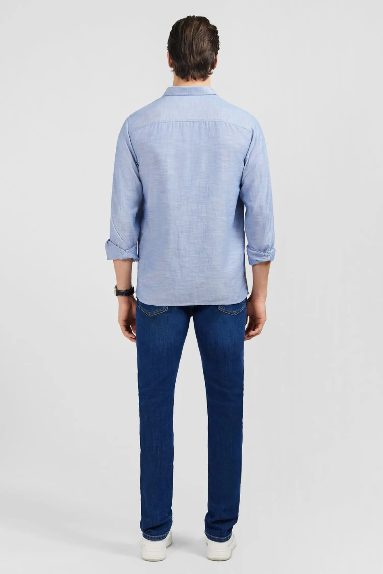 Clearance Cheie Beue Unie Homme Chemises