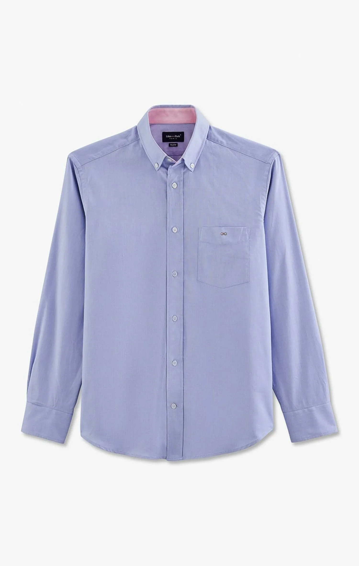 New Cheie Beue Unie En Coton Homme Chemises