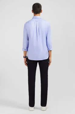 New Cheie Beue Unie En Coton Homme Chemises