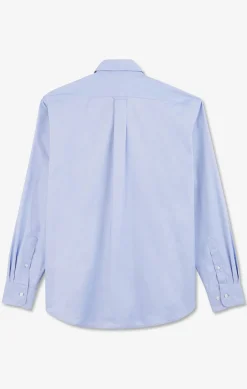 New Cheie Beue Unie En Coton Homme Chemises
