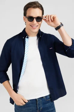 Best Cheie Beu Fonce A Broderie Homme Chemises