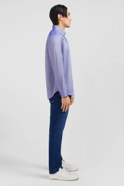 Sale Cheie Beu arine Unie En Coton Homme Chemises