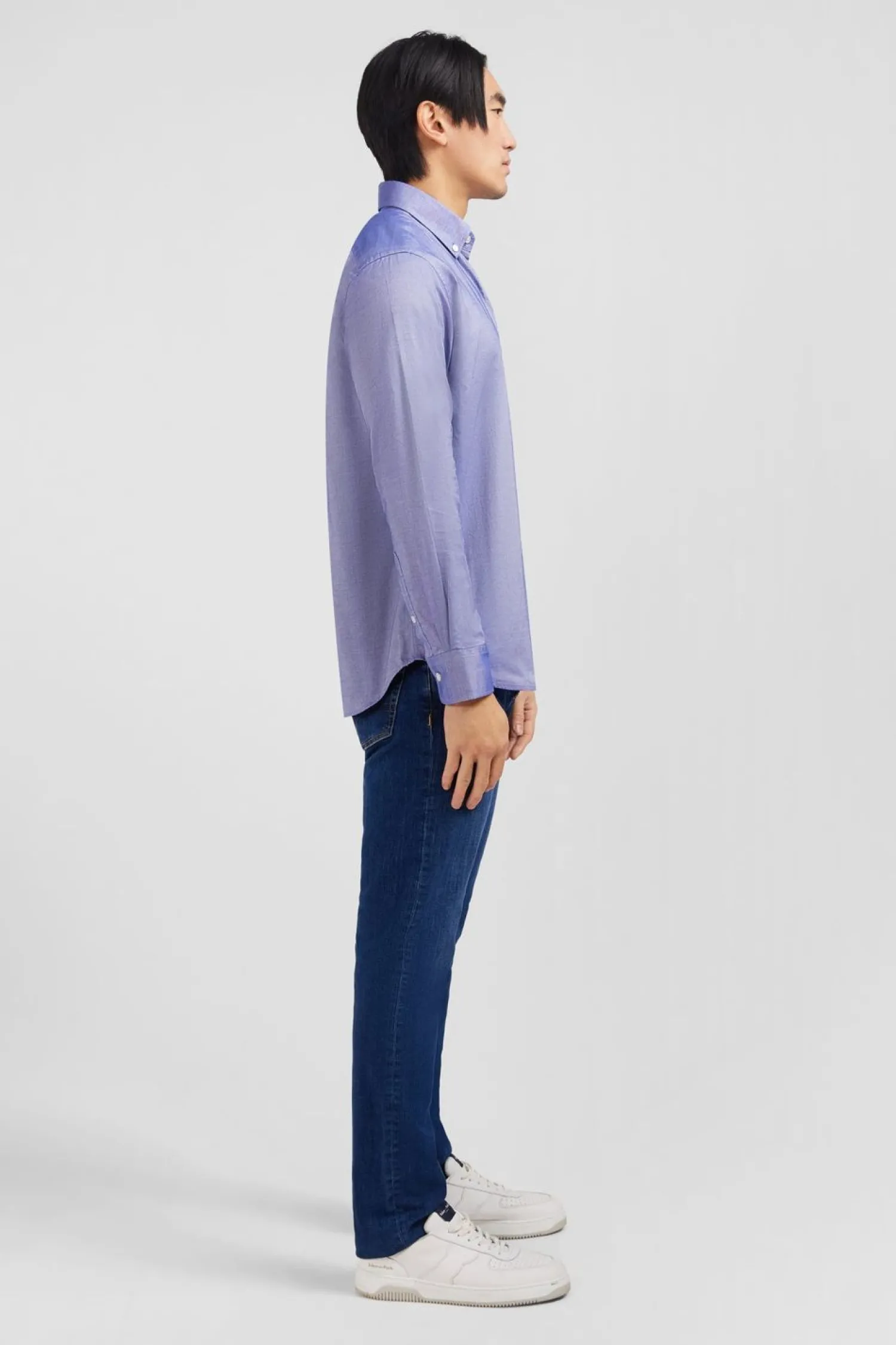 Sale Cheie Beu arine Unie En Coton Homme Chemises