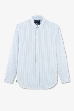 Best Cheie Cie A Rayure Baton En Coton Homme Chemises