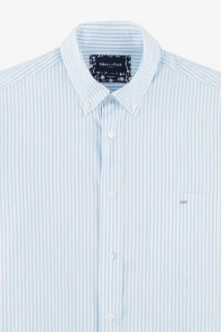 Best Cheie Cie A Rayure Baton En Coton Homme Chemises