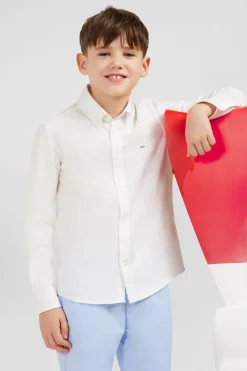 Discount Chemise En Coton Blanc Enfant Enfant
